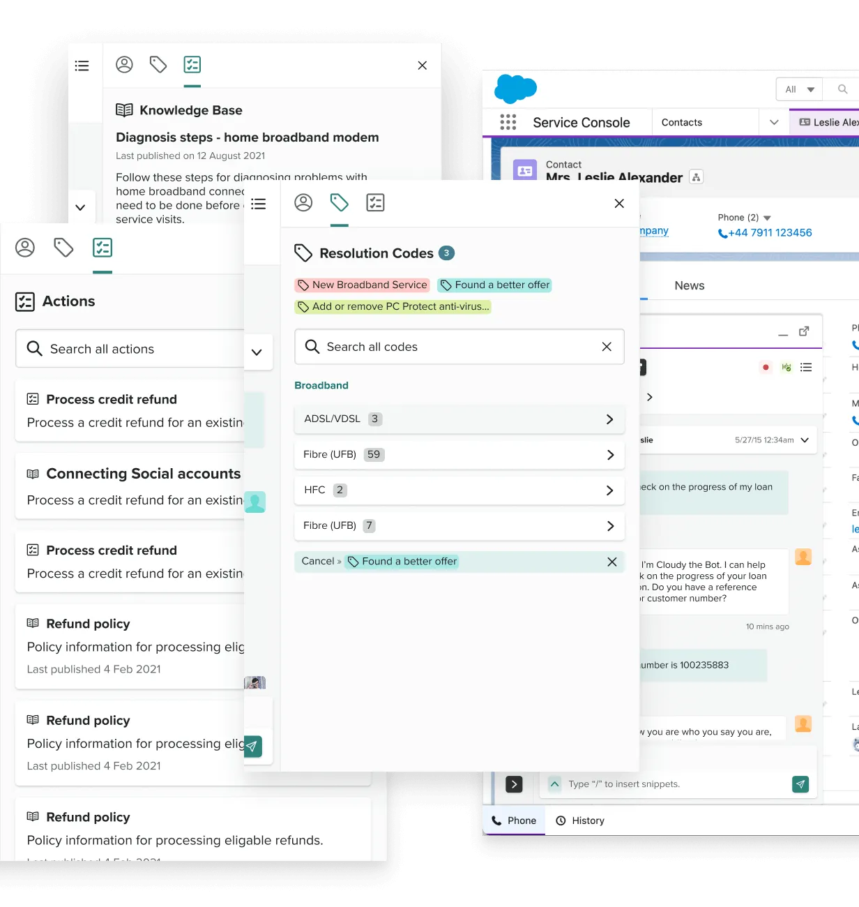 The Salesforce CTI adapter for Amazon Connect AWS